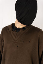 S'YTE Yohji Yamamoto distressed sweater – back view | Recente Studio