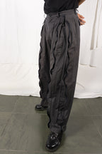 Issey Miyake Men AW99 parachute pants grey – leg detail | Recente Studio