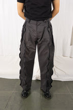Issey Miyake Men A/W 1999 parachute pants grey – front view | Recente Studio