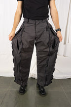 Issey Miyake Men A/W 1999 parachute pants grey – back view | Recente Studio