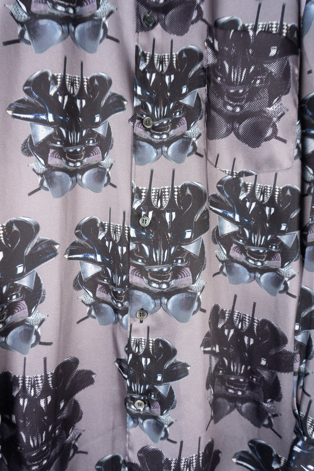 Comme des Garçons Homme Plus AW21 Willie Cole shirt grey – detail | Recente Studio