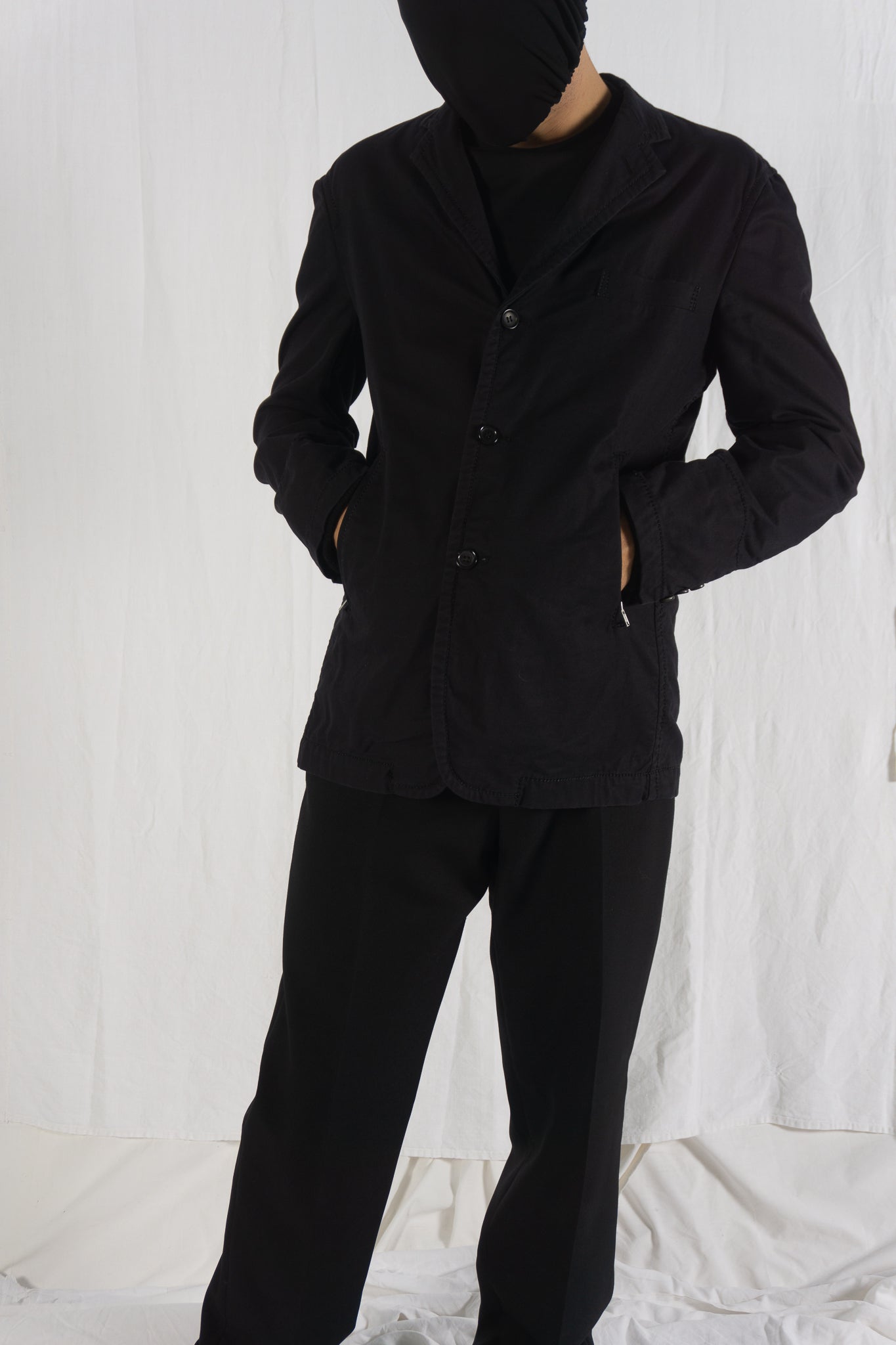 Comme des Garçons Homme AW06 zip pockets jacket – detail view | Recente Studio