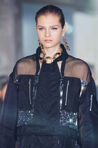 Sacai A/W 2020 sculptural necklace – worn view | Recente Studio