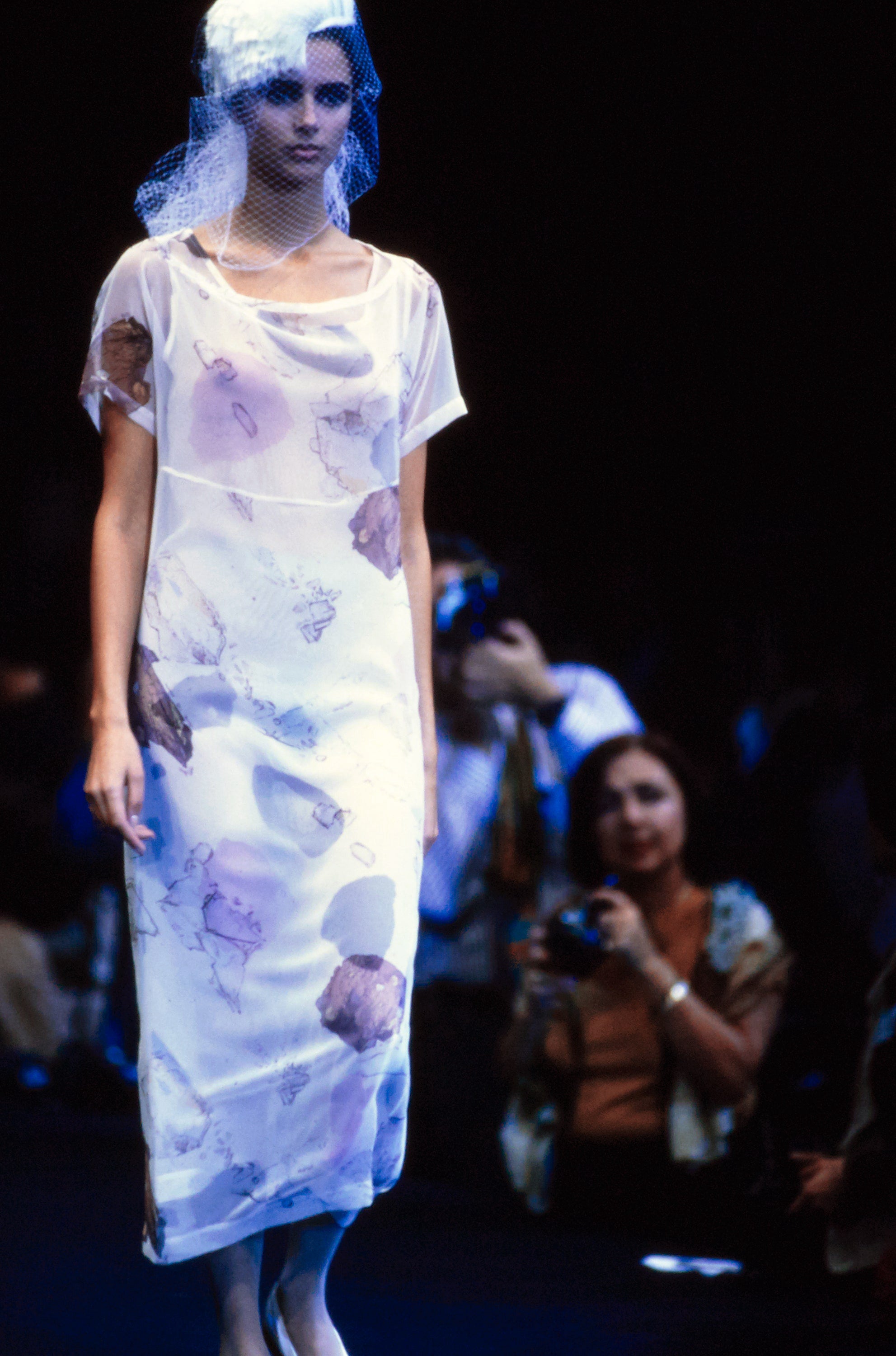 Comme des Garçons SS91 floral skirt – side view | Recente Studio