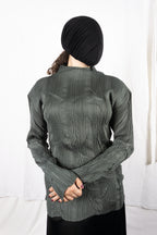 Issey Miyake A/W 1995 pleated top – front view | Recente Studio