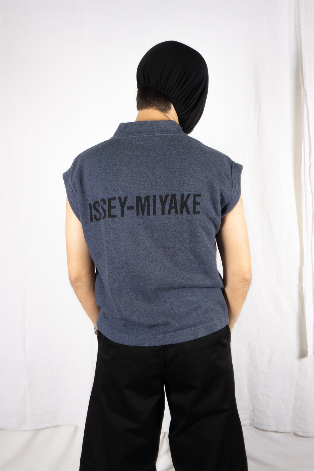 Issey Miyake Men 1980s logo vest – front view | Recente Studio