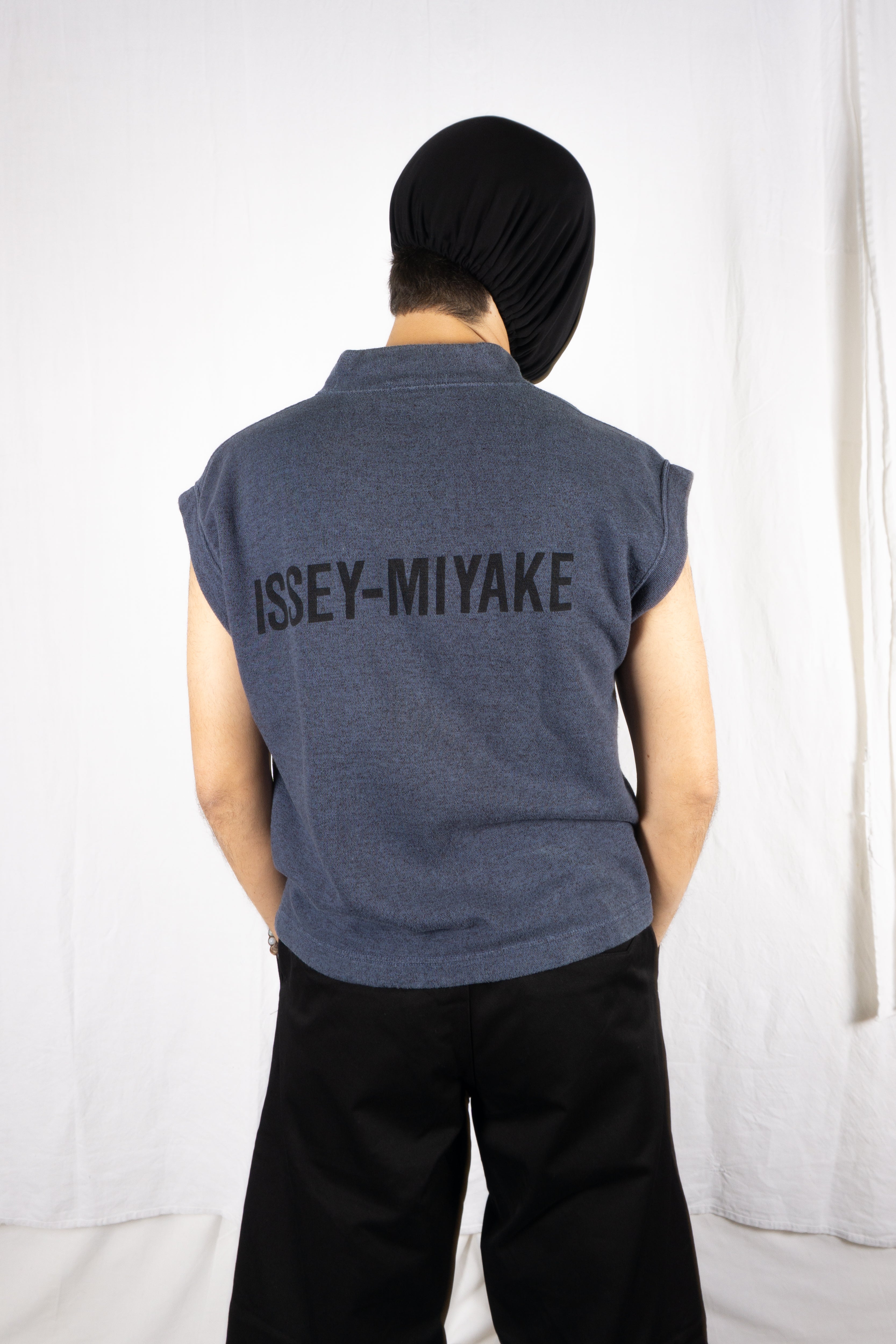 Issey Miyake Men 1980s logo vest – front view | Recente Studio