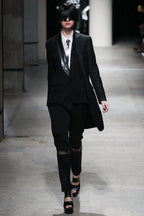 Undercover SS14 deconstructed PVC detail coat – runway | Recente Studio