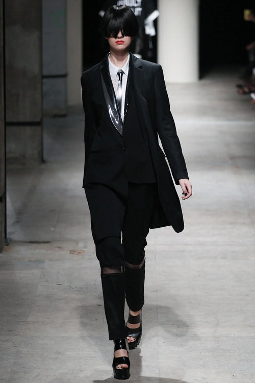 Undercover SS14 deconstructed PVC detail coat – runway | Recente Studio