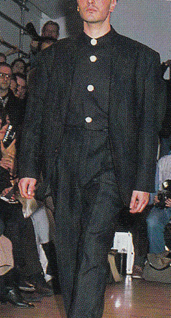 Comme des Garçons Homme Plus AW85 oversize pinstripe jacket – back view | Recente Studio