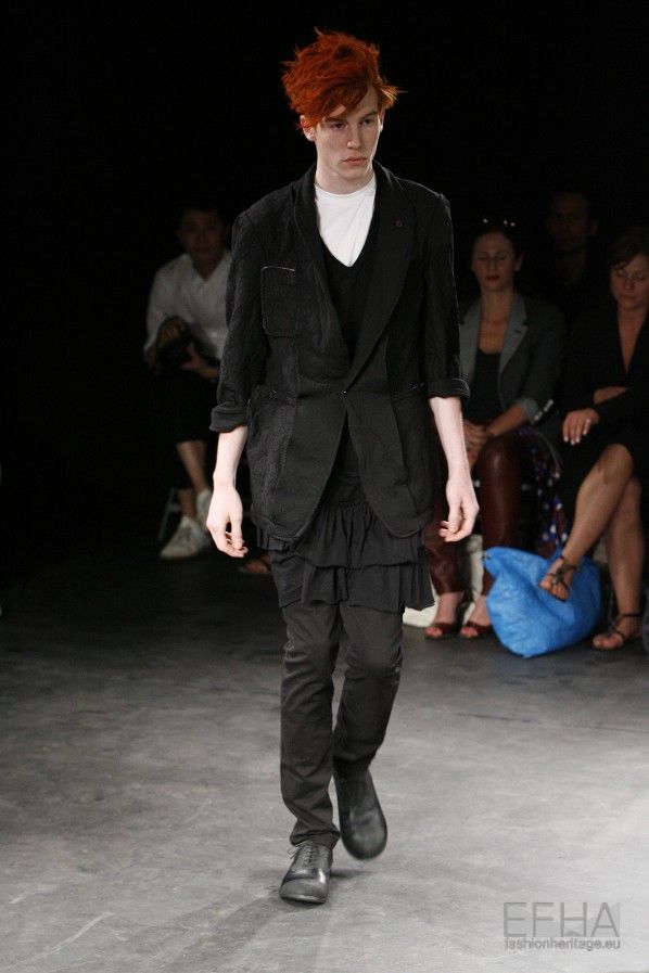 Comme des Garçons Homme Plus SS09 three-quarter sleeve jacket – back view | Recente Studio