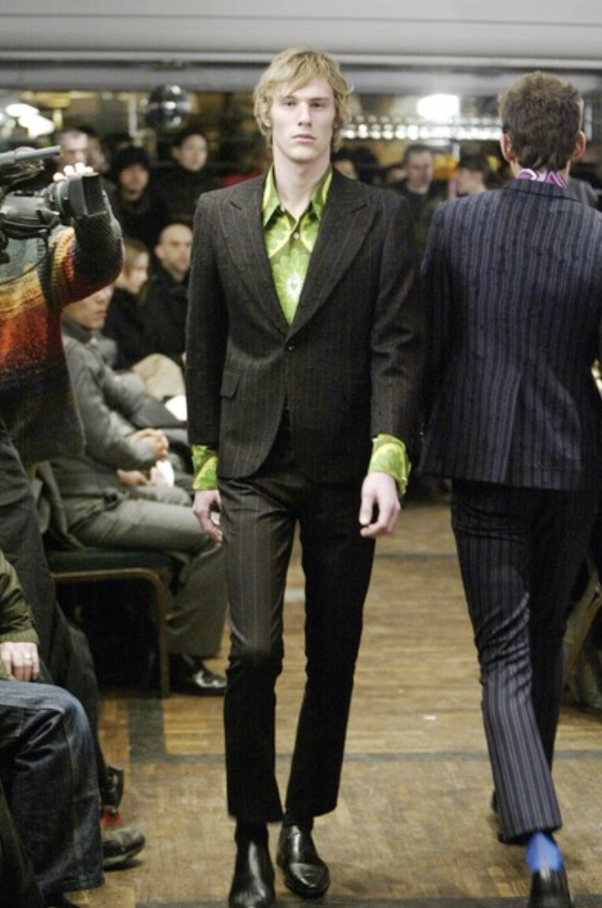 Junya Watanabe Man A/W 2004 red striped jacket – runway | Recente Studio