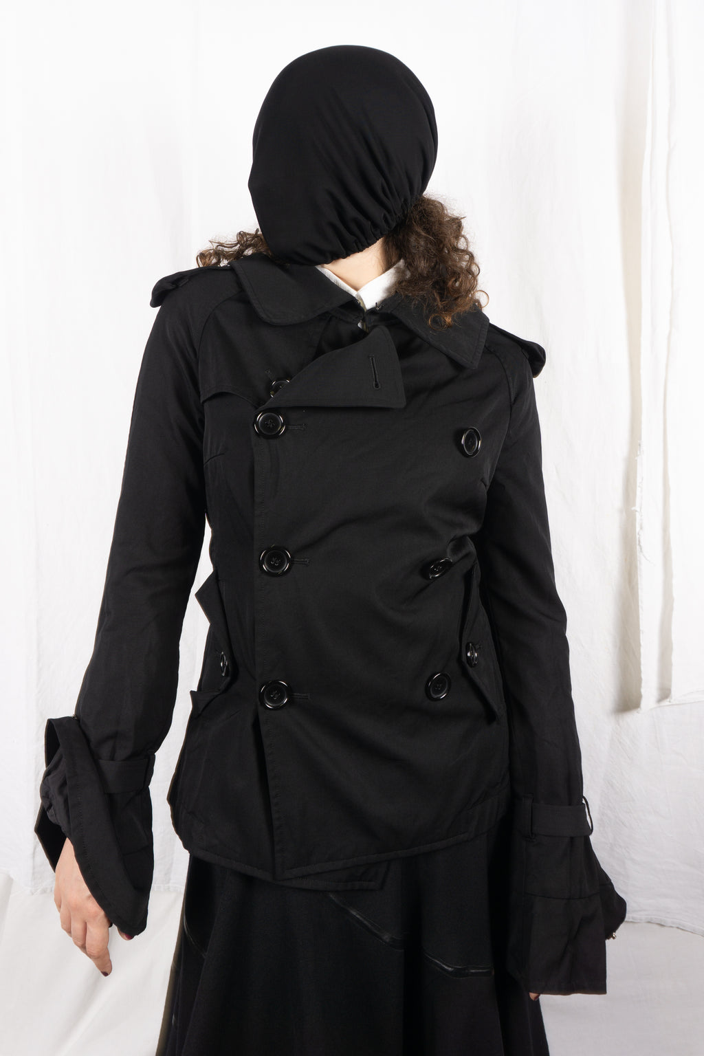 Junya Watanabe A/W 2005 short trench – front view | Recente Studio