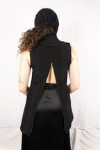 Y's Yohji Yamamoto 2010s sleeveless trench – back view | Recente Studio