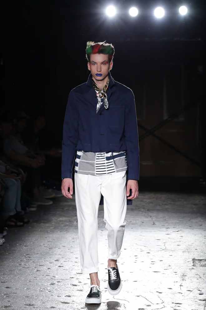 Ganryu Comme des Garçons SS17 asymmetrical jacket – runway | Recente Studio