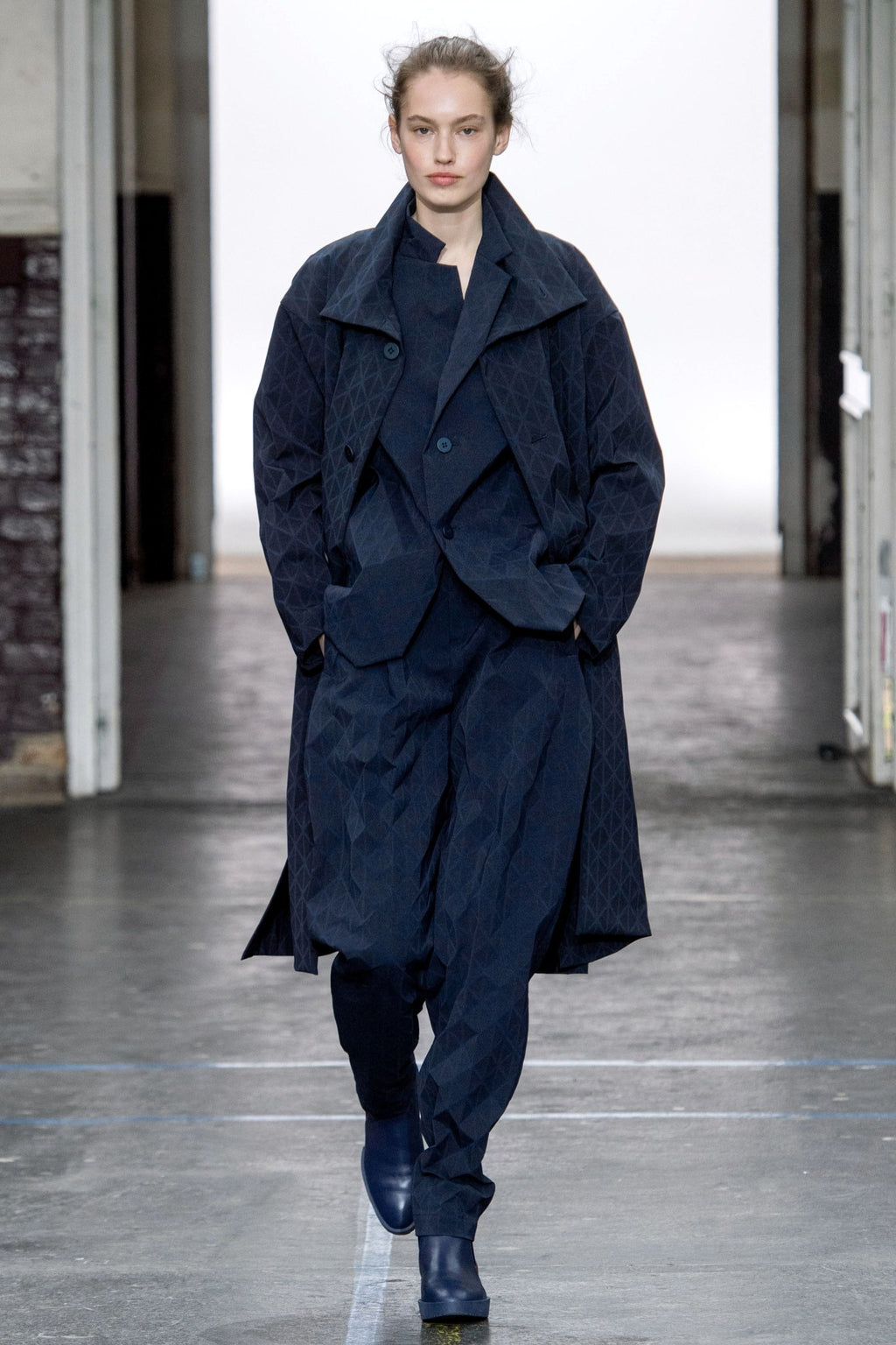 Issey Miyake AW19 triangle jacket – back view | Recente Studio