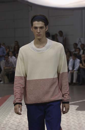 Issey Miyake Men SS03 gilet knit – back view | Recente Studio