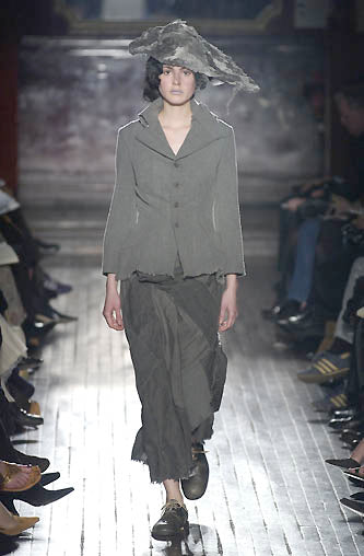 Junya Watanabe AW02 patchwork skirt – back view | Recente Studio