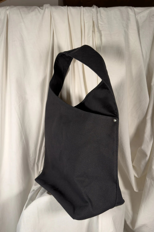 Junya Watanabe 2010s canvas shoulder bag – front view | Recente Studio