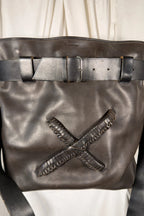 Y's Yohji Yamamoto 1990s leather belt bag – back view | Recente Studio