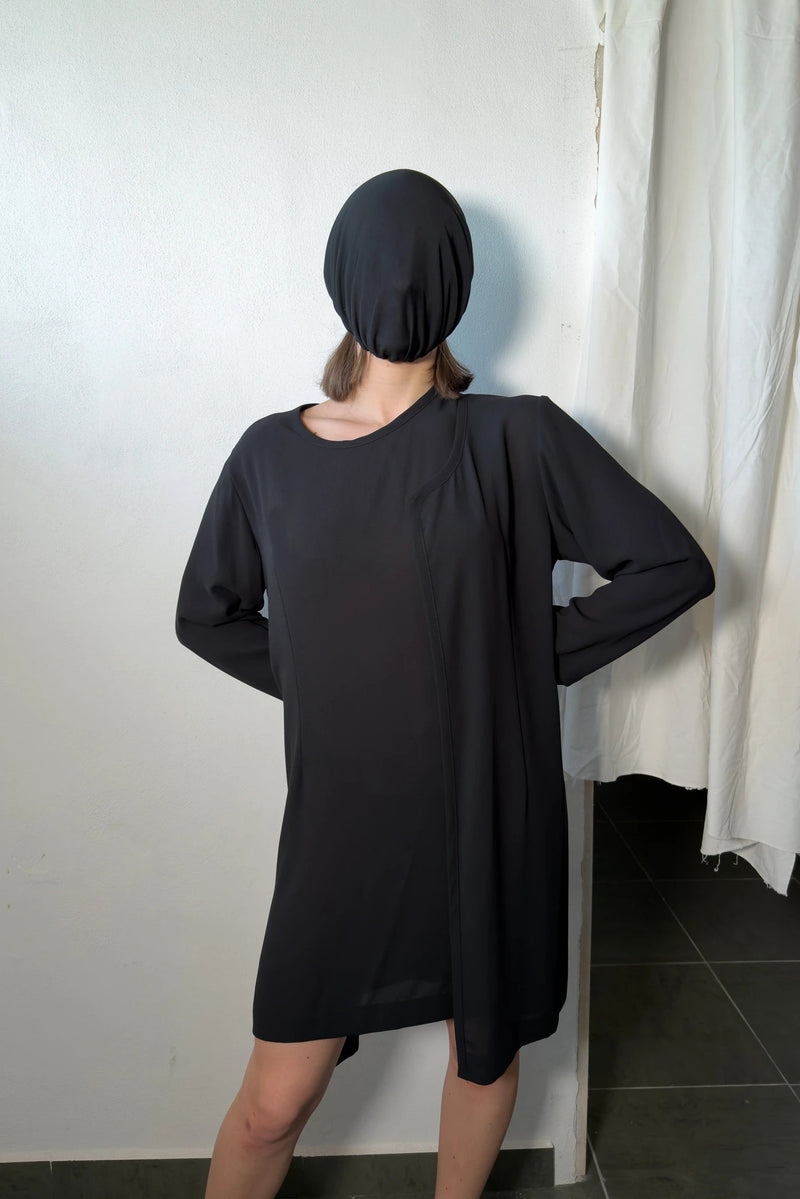 Comme des Garçons A/W 1991 asymmetrical dress – front view | Recente Studio
