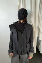 Undercover Small Parts A/W 98-99 deconstructed cardigan-jacket – detail view | Recente Studio