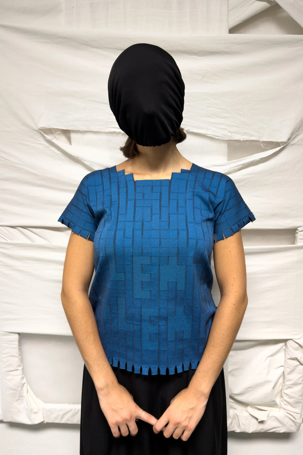 Issey Miyake Pleats Please A/W 2007 geometric t-shirt – side view | Recente Studio