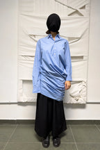 Junya Watanabe S/S 2018 oversized asymmetrical shirt dress – front view | Recente Studio