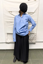 Junya Watanabe S/S 2018 oversized asymmetrical shirt dress – back three-quarter view | Recente Studio