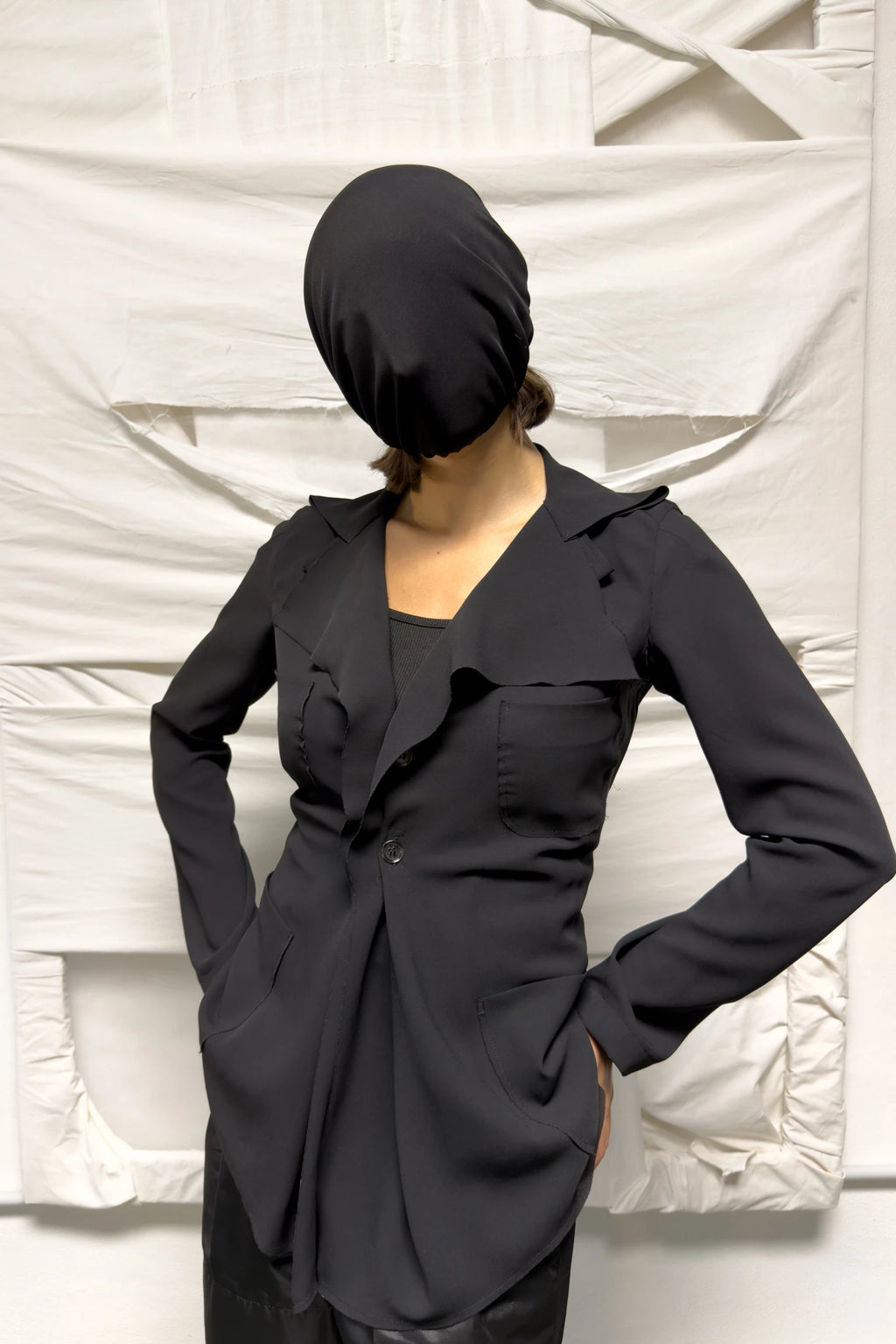 Junya Watanabe S/S 2004 chiffon jacket – front detail view | Recente Studio