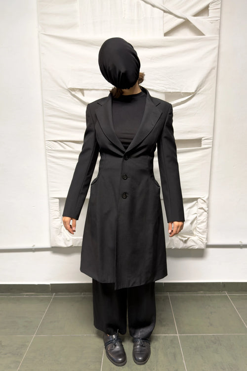 Junya Watanabe S/S 2010 asymmetrical collar coat – front view | Recente Studio