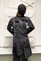 Comme des Garçons S/S 2009 deconstructed trench coat – back view, pleated panel | Recente Studio