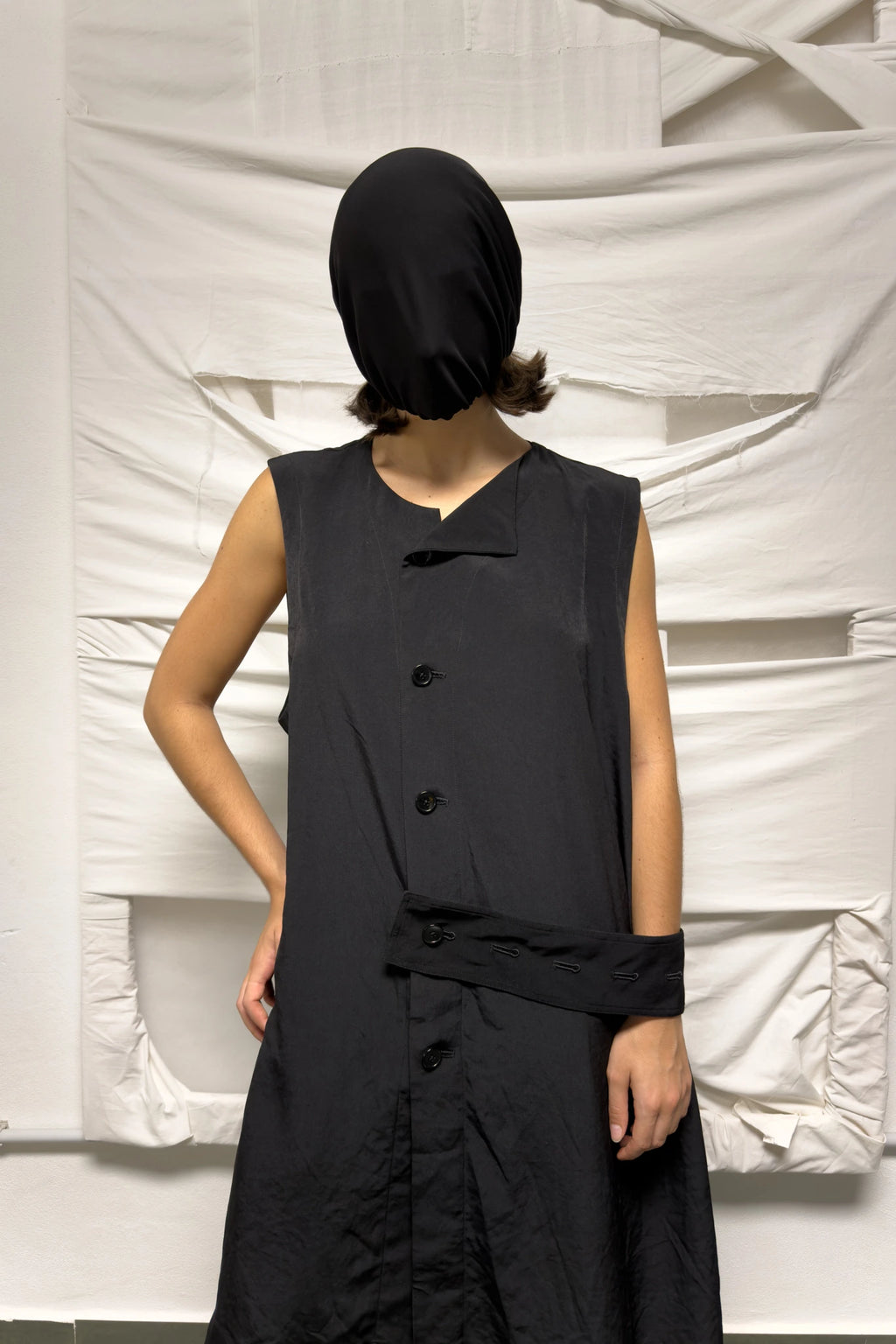 Ground Y Yohji Yamamoto long vest – three-quarter view | Recente Studio