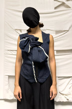 Y's Yohji Yamamoto S/S 2021 deconstructed denim vest – back view | Recente Studio
