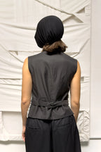 Y's Yohji Yamamoto S/S 2021 deconstructed denim vest – side view | Recente Studio
