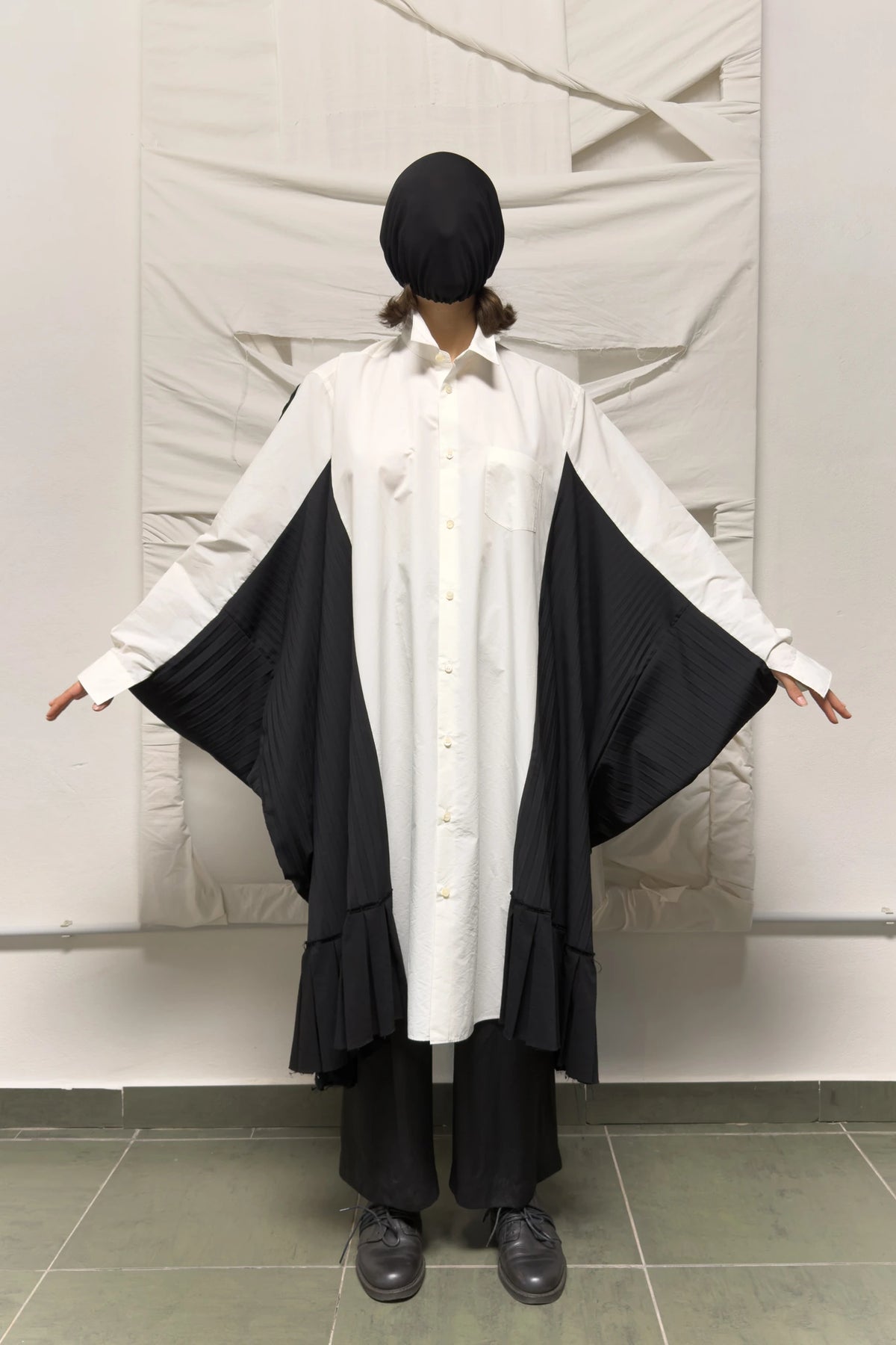 Junya Watanabe A/W 2021 oversized flying shirt dress – front view | Recente Studio