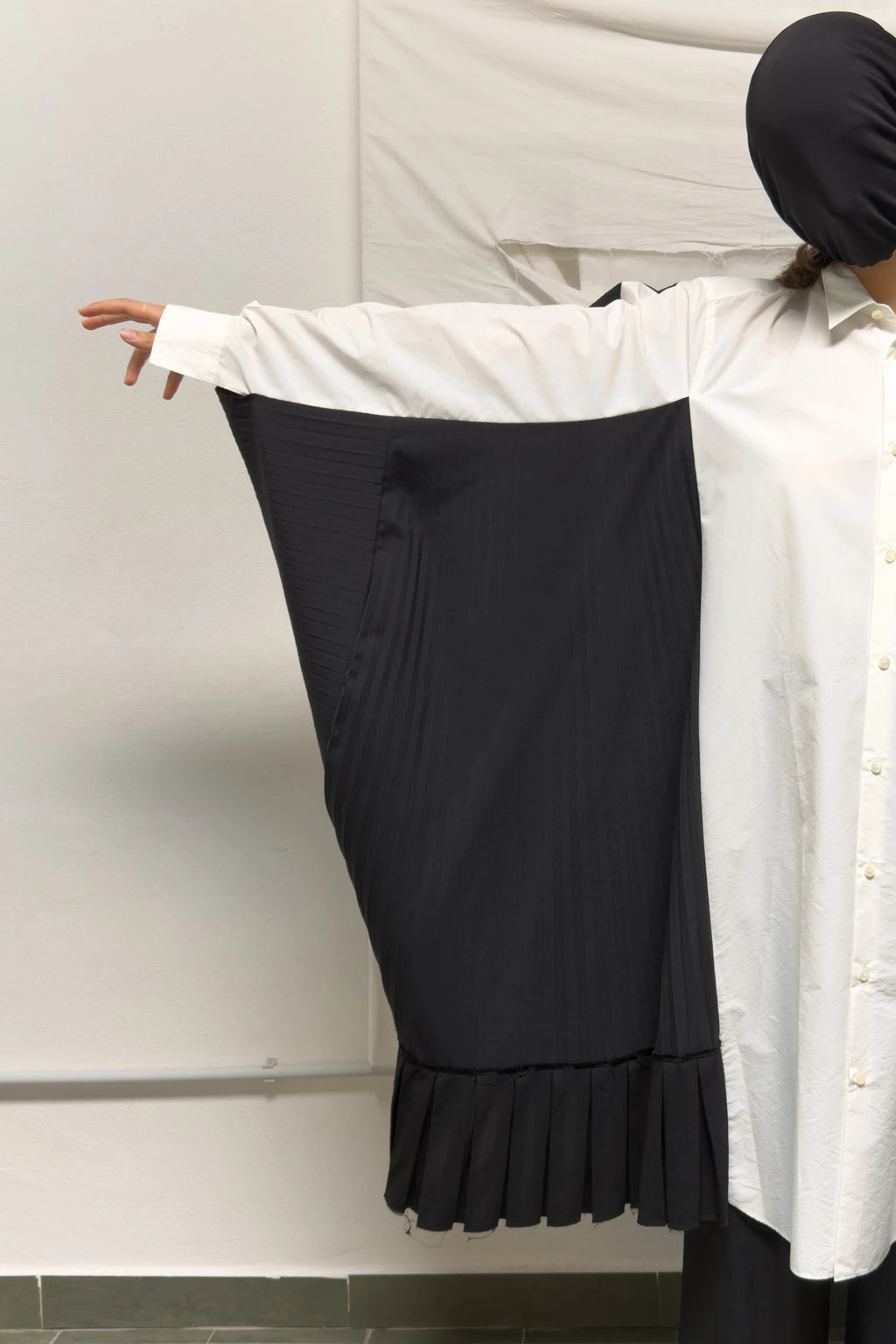 Junya Watanabe AW21 oversized flying shirt dress – detail view | Recente Studio