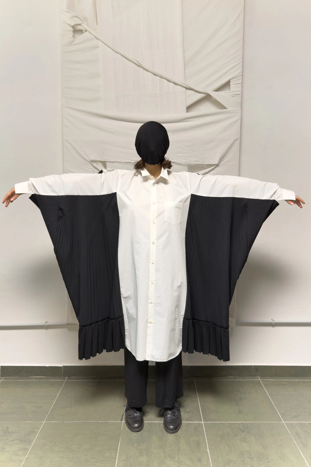 Junya Watanabe A/W 2021 oversized flying shirt dress – side view | Recente Studio