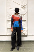 Issey Miyake Pleats Please A/W 2018 multicolour top – front view | Recente Studio