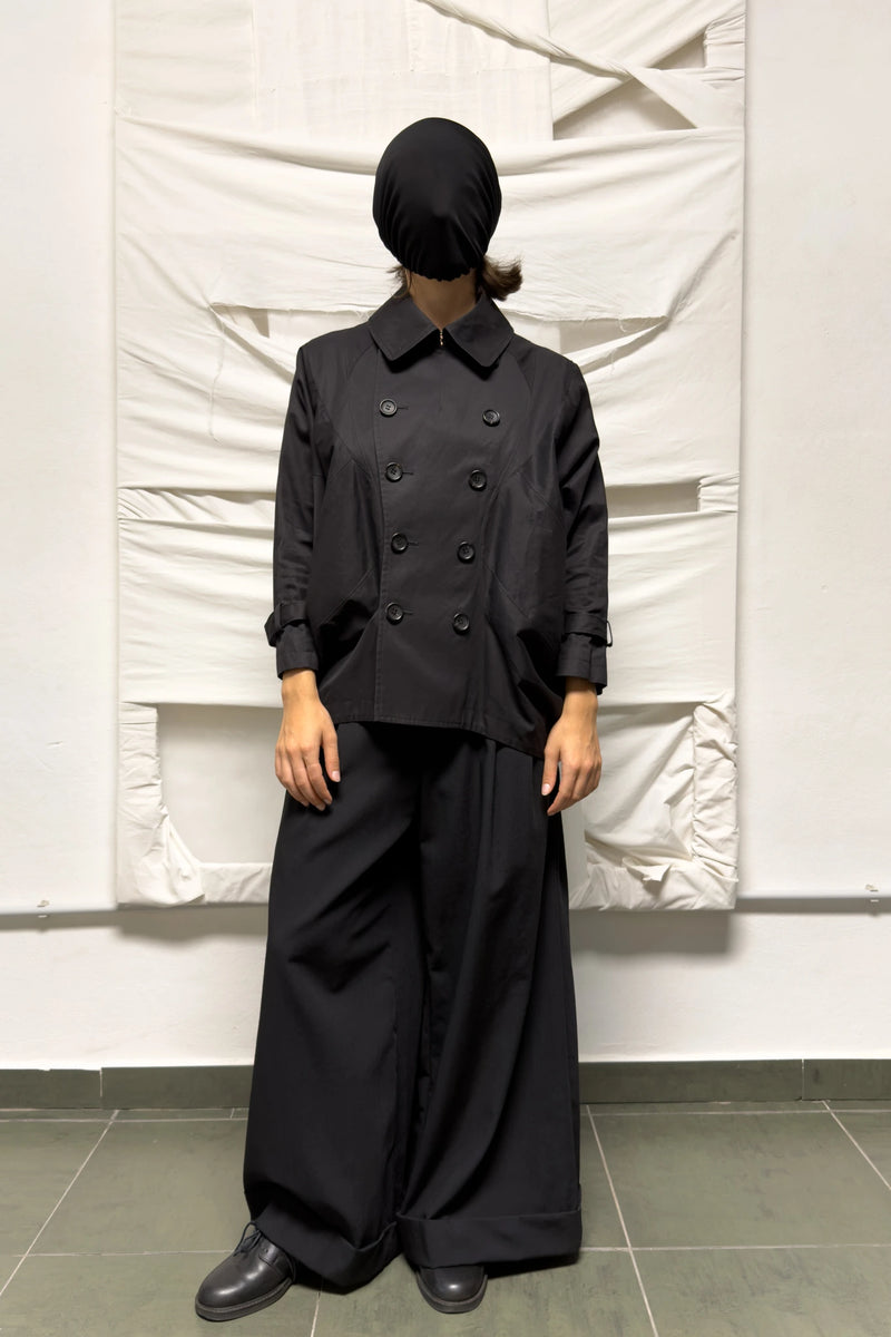 Junya Watanabe S/S 2013 cropped trench coat – front view | Recente Studio
