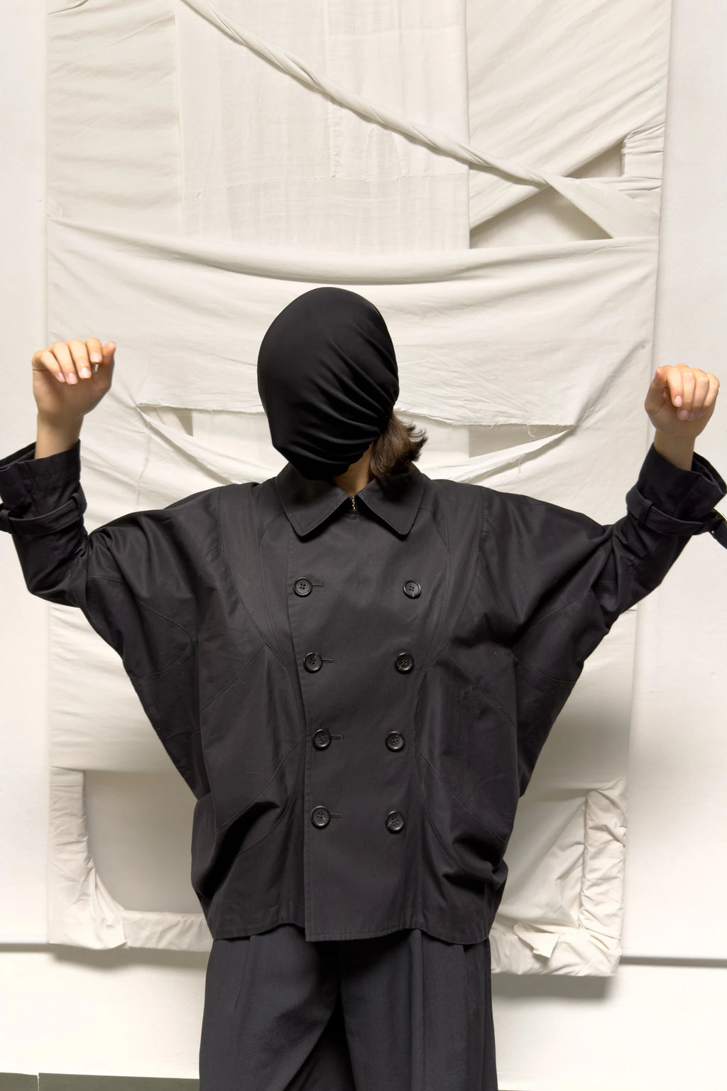 Junya Watanabe S/S 2013 cropped trench coat – back view | Recente Studio