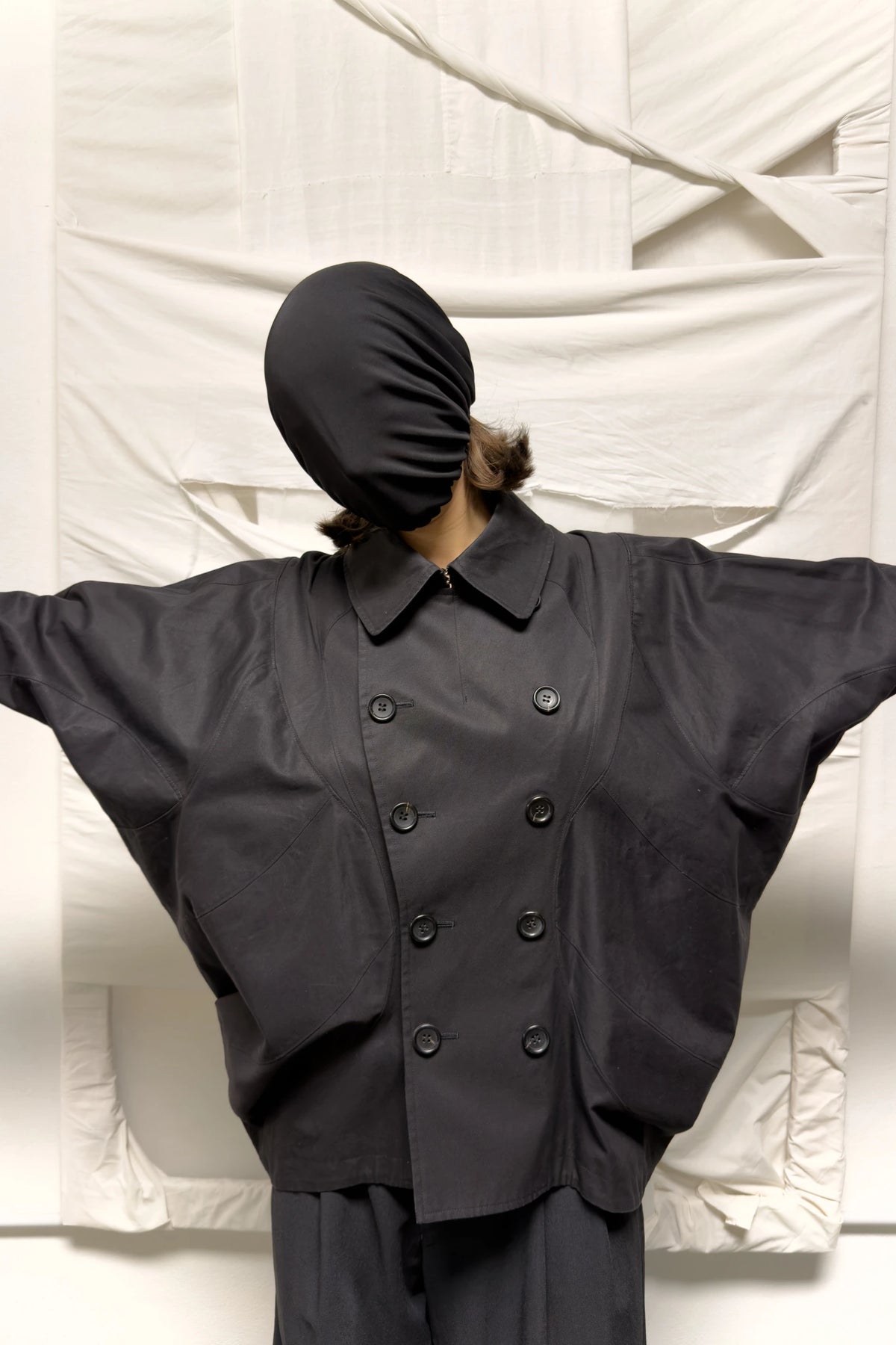 Junya Watanabe SS13 cropped trench coat – detail view | Recente Studio