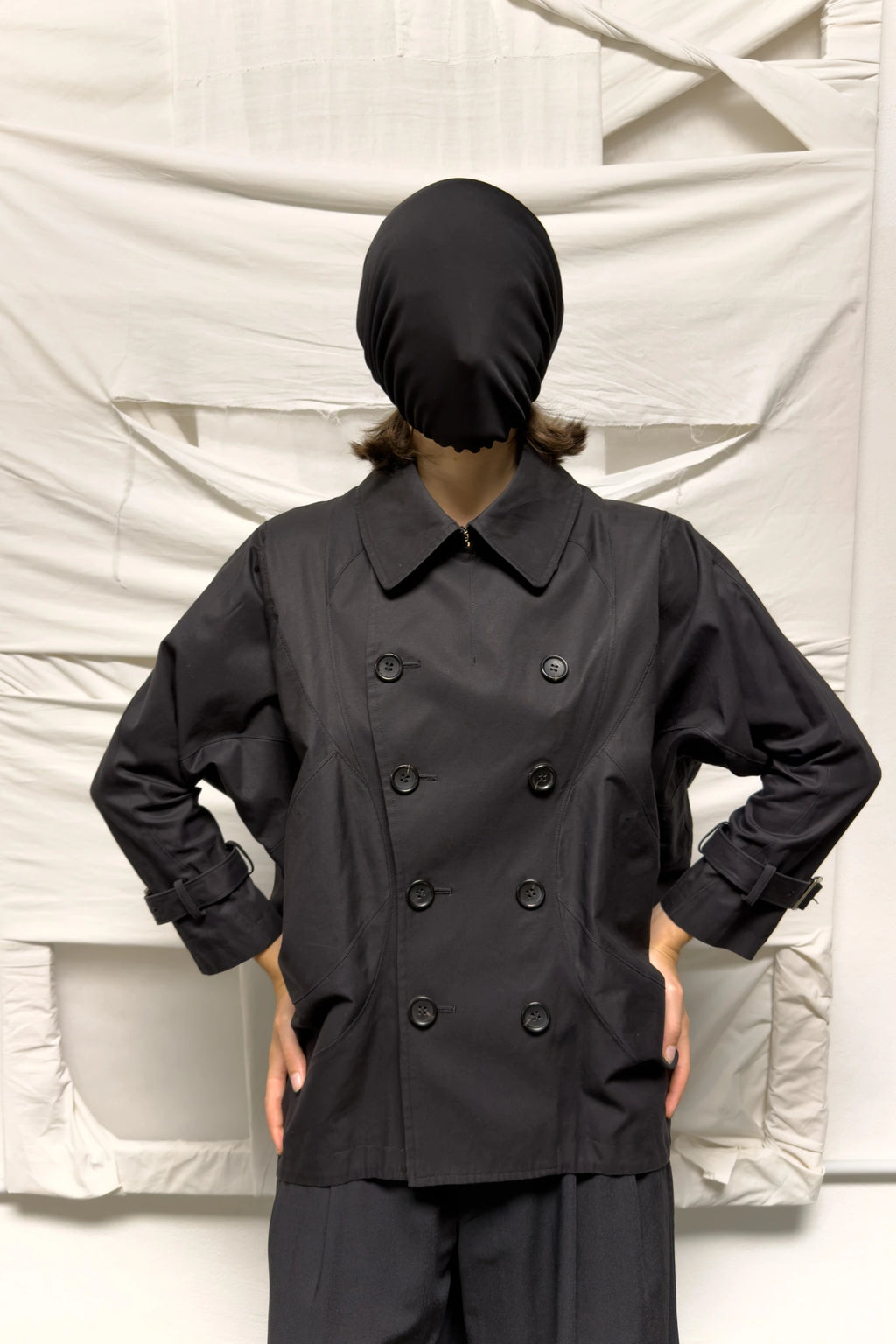 Junya Watanabe S/S 2013 cropped trench coat – side view | Recente Studio