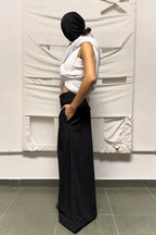 Comme des Garçons SS02 deconstructed wide pants – side view | Recente Studio