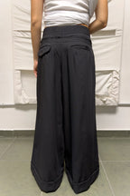 Comme des Garçons S/S 2002 deconstructed wide pants – three-quarter view | Recente Studio