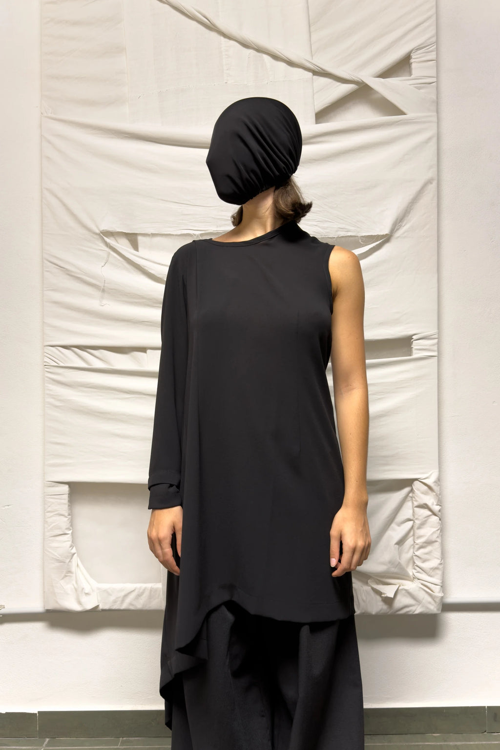 Comme des Garçons AW91 asymmetrical dress – styled view | Recente Studio