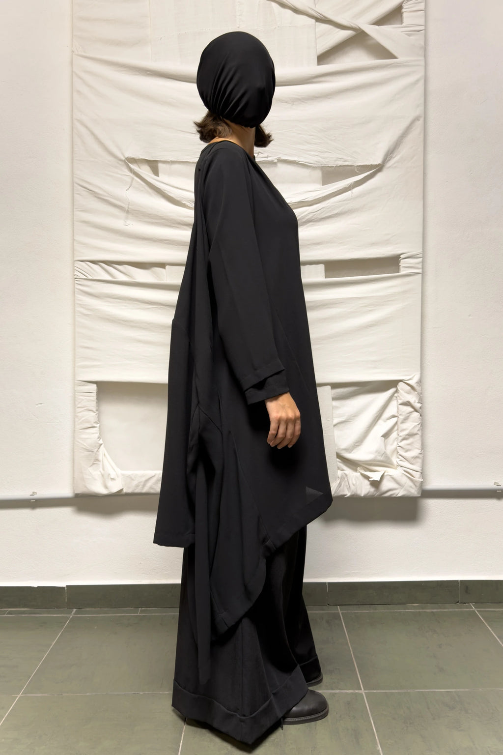 Comme des Garçons AW91 asymmetrical dress – detail view | Recente Studio