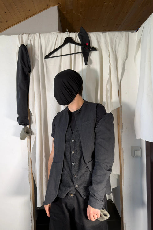 Undercover Small Parts A/W 98-99 deconstructed cardigan-jacket – front view | Recente Studio