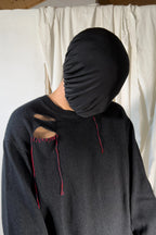 Yohji Yamamoto SS23 distressed knitwear – back view | Recente Studio