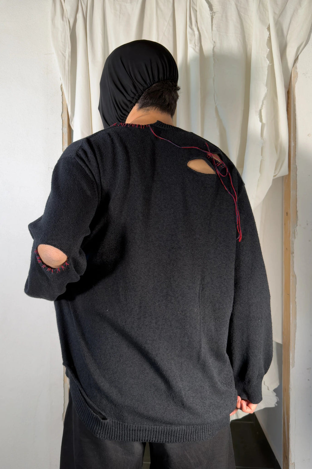 Yohji Yamamoto SS23 distressed knitwear – detail view | Recente Studio